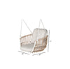 Virasat Single Seater Hanging Swing Without Stand For Balcony, Garden Swing (Tan) Braided & Rope-VIRASAT FURNITURE & FURNISHING