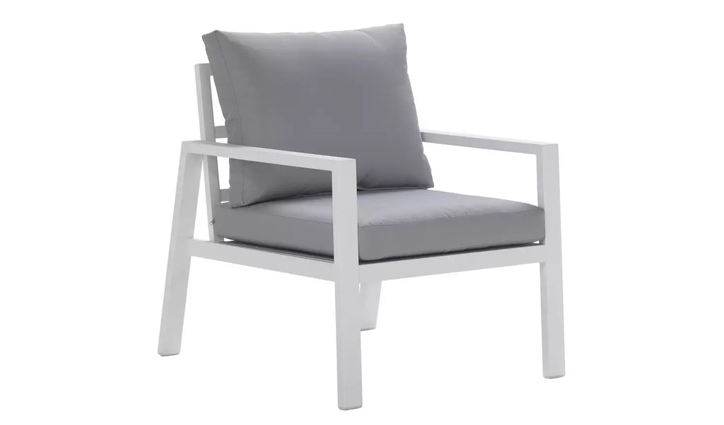 Virasat Outdoor Sofa Set 2 Seater, 2 Single Seater and 1 Center Table (White + Grey)-VIRASAT FURNITURE & FURNISHING