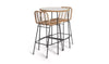 Virasat Outdoor Bar Sets 2 Chairs and 1 Table (Honey + Dark Grey)-VIRASAT FURNITURE & FURNISHING