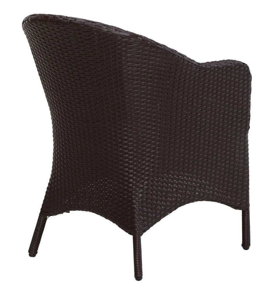 Virasat Outdoor Patio Seating Set 4 Chairs and 1 Table Set (Dark Brown)-VIRASAT FURNITURE & FURNISHING