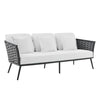 VIRASAT FURNITURE 6-PIECE OUTDOOR ROPE SOFA SET 6-SEATER (GREY & WHITE)