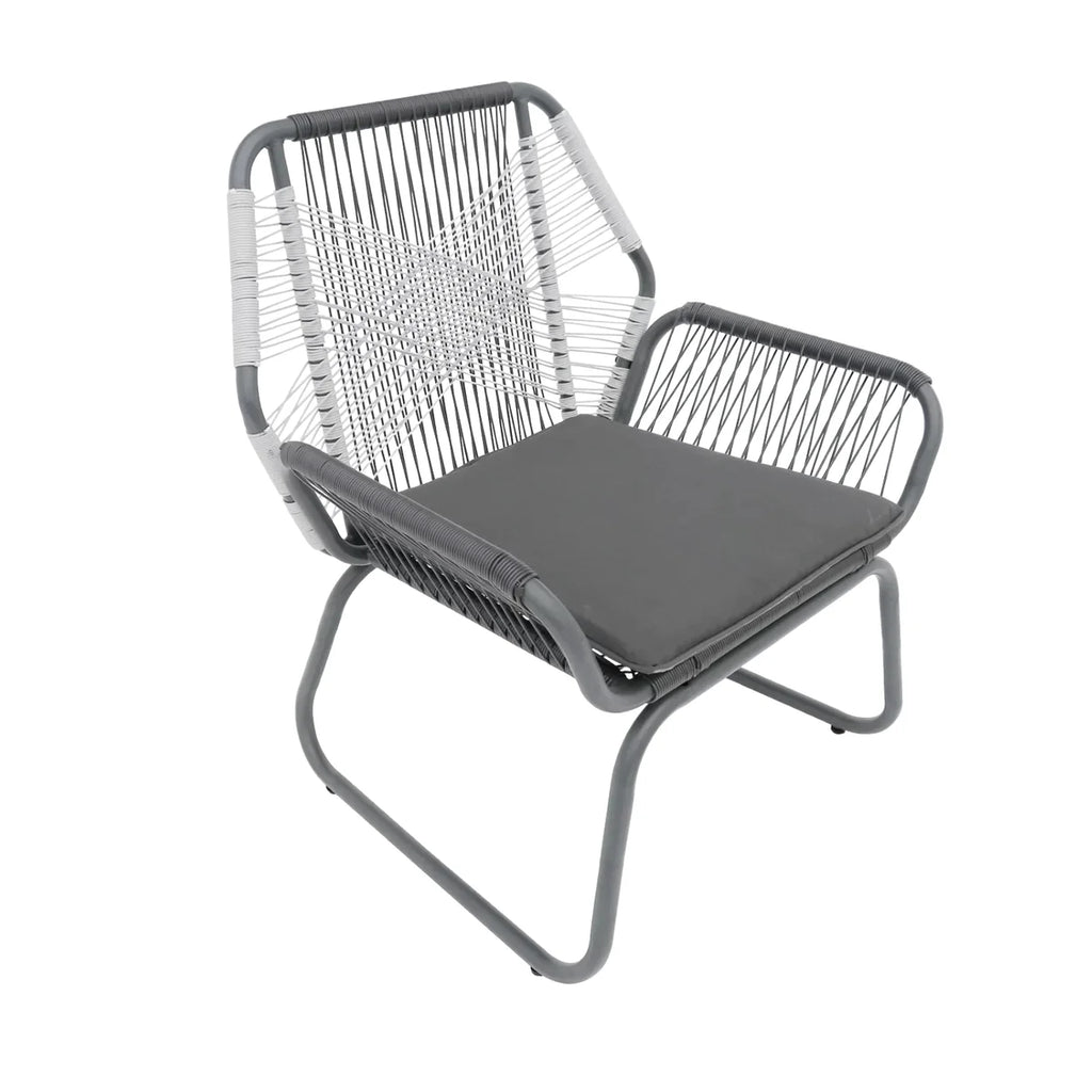 VIRASAT FURNITURE Outdoor Rope Double Tone 3-Piece Patio Set
