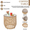 VIRASAT FURNITURE 3 Piece Garden Outdoor Rope Patio Set