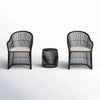 VIRASAT FURNITURE 3-Piece Outdoor Rattan Wicker Patio Set