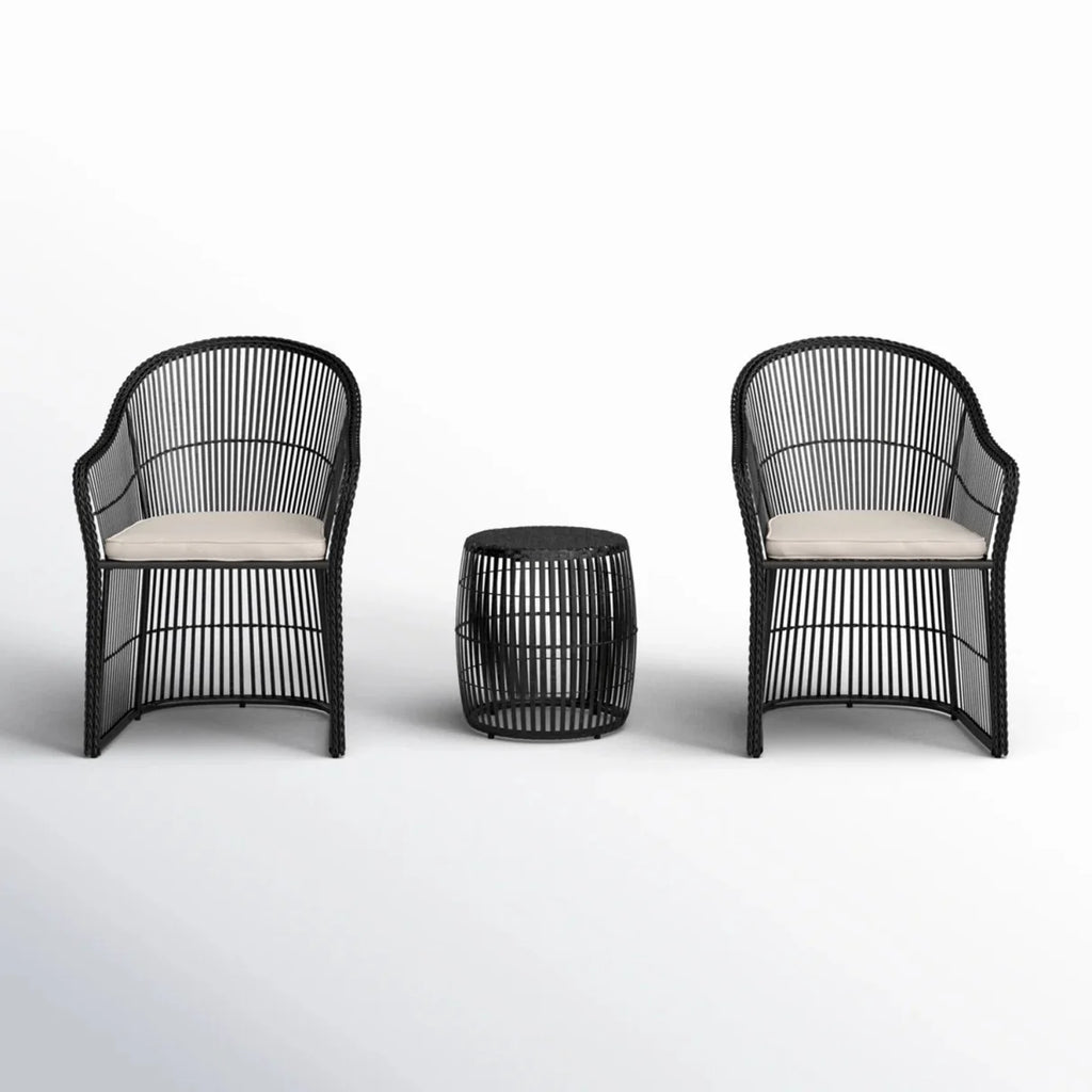 VIRASAT FURNITURE 3-Piece Outdoor Rattan Wicker Patio Set