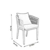VIRASAT FURNITURE AYLA OUTDOOR PATIO SEATING SET 2 CHAIRS AND 1 TABLE SET (BEIGE)