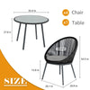 Virasat Outdoor Patio Seating Set 4 Chairs and 1 Table Set Black-VIRASAT FURNITURE & FURNISHING
