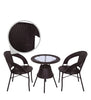 Virasat Outdoor Patio Seating Set 2 Chairs and 1 Table Set (Brown)-VIRASAT FURNITURE & FURNISHING