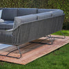 VIRASAT FURNITURE 6-SEATER L-SHAPE OUTDOOR ROPE SOFA SET (GREY)