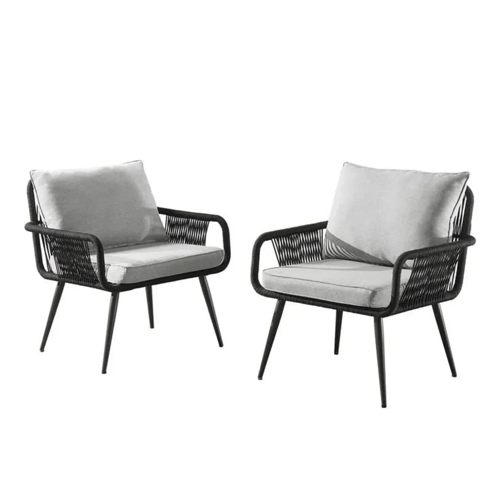 VIRASAT FURNITURE 3-Piece Rope Patio Set – Perfect for Outdoor Entertaining