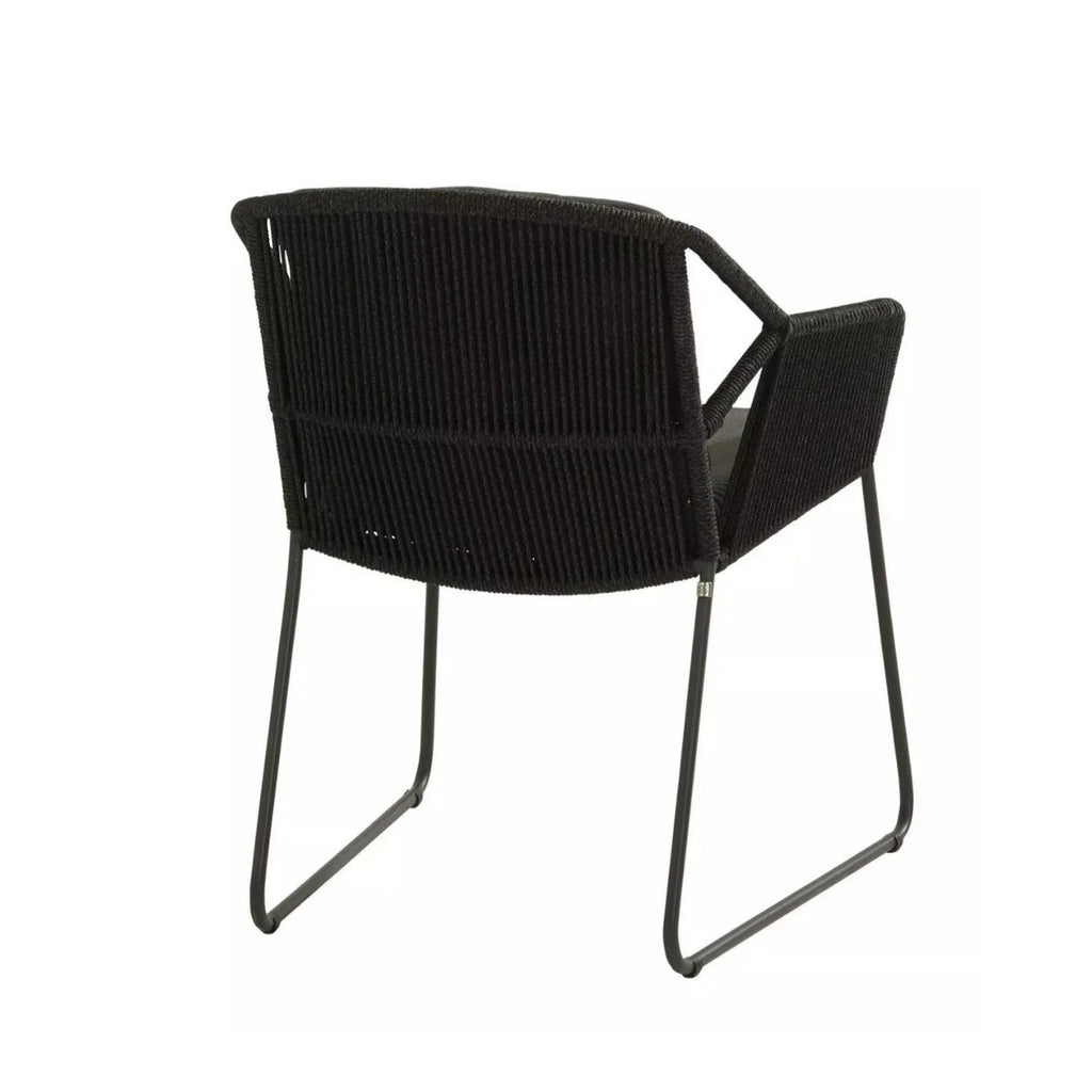 VIRASAT FURNITURE 3 Piece Garden Outdoor Black Rope Patio Set