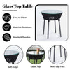 VIRASAT FURNITURE 3-Piece Outdoor Grey Rope Patio Set with Cushions & Center Table