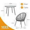 Virasat Outdoor Patio Seating Set 4 Chairs and 1 Table Set (Grey)-VIRASAT FURNITURE & FURNISHING
