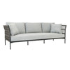 VIRASAT FURNITURE OUTDOOR ROPE SOFA SET 7-SEATER WITH GLASS TOP CENTER TABLE (GREY/BEIGE)