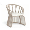 VIRASAT FURNITURE Outdoor Rope 3-Piece Patio Set (Beige & Off-White)