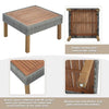 VIRASAT FURNITURE OUTDOOR ROPE SOFA SET 7-SEATER WITH OTTOMAN & CENTER TABLE (GREY)