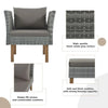 VIRASAT FURNITURE OUTDOOR ROPE SOFA SET 7-SEATER WITH OTTOMAN & CENTER TABLE (GREY)