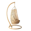 Virasat Single Seater Hanging Swing With Stand For Balcony, Garden (Honey)-VIRASAT FURNITURE & FURNISHING