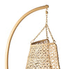 Virasat Single Seater Hanging Swing With Stand For Balcony, Garden (Honey)-VIRASAT FURNITURE & FURNISHING