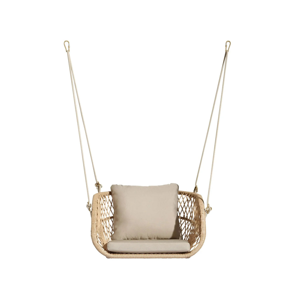 Virasat Single Seater Hanging Swing Without Stand For Balcony, Garden Swing (Honey)-VIRASAT FURNITURE & FURNISHING