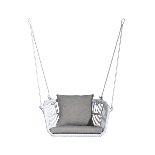Virasat Single Seater Hanging Swing Without Stand For Balcony, Garden Swing (White)-VIRASAT FURNITURE & FURNISHING