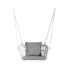 VIRASAT FURNITURE YETA SINGLE SEATER HANGING SWING WITHOUT STAND FOR BALCONY & GARDEN SWING (WHITE)