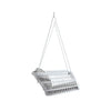 VIRASAT FURNITURE YETA SINGLE SEATER HANGING SWING WITHOUT STAND FOR BALCONY & GARDEN SWING (WHITE)