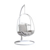 Virasat Single Seater Hanging Swing With Stand For Balcony, Garden (White)-VIRASAT FURNITURE & FURNISHING