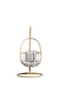 VIRASAT FURNITURE FELICE SINGLE SEATER HANGING SWING WITH STAND FOR BALCONY & GARDEN (HONEY)