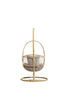 VIRASAT FURNITURE FELICE SINGLE SEATER HANGING SWING WITH STAND FOR BALCONY & GARDEN (HONEY)