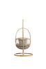 Virasat Single Seater Hanging Swing With Stand For Balcony, Garden (Honey)-VIRASAT FURNITURE & FURNISHING