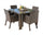 Virasat Outdoor Patio Dining Set 4 Chairs and 1 Table (Brown)-VIRASAT FURNITURE & FURNISHING