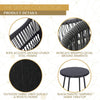 Virasat Outdoor Patio Seating Set 2 Chairs and 1 Table Set (Dark Grey) Braided & Rope-VIRASAT FURNITURE & FURNISHING