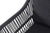 Virasat Outdoor Patio Seating Set 2 Chairs and 1 Table Set (Dark Grey) Braided & Rope-VIRASAT FURNITURE & FURNISHING