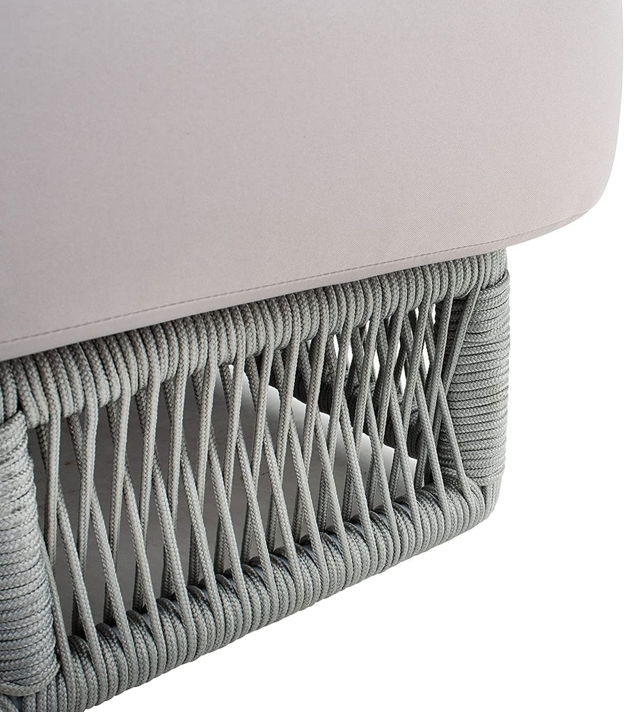 Virasat Outdoor Swimming Poolside Lounger (Grey) Braided & Rope-VIRASAT FURNITURE & FURNISHING
