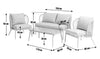 Virasat Outdoor Sofa Set 2 Seater, 2 Single Seater and 1 Center Table Set (Light Silver) Braided & Rope-VIRASAT FURNITURE & FURNISHING