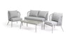 Virasat Outdoor Sofa Set 2 Seater, 2 Single Seater and 1 Center Table Set (Light Silver) Braided & Rope-VIRASAT FURNITURE & FURNISHING