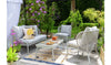 Virasat Outdoor Sofa Set 2 Seater, 2 Single Seater and 1 Center Table Set (Light Silver) Braided & Rope-VIRASAT FURNITURE & FURNISHING