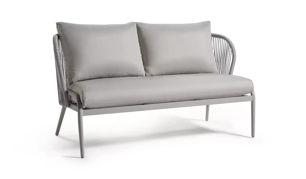 Virasat Outdoor Sofa Set 2 Seater, 2 Single Seater and 1 Center Table Set (Light Silver) Braided & Rope-VIRASAT FURNITURE & FURNISHING