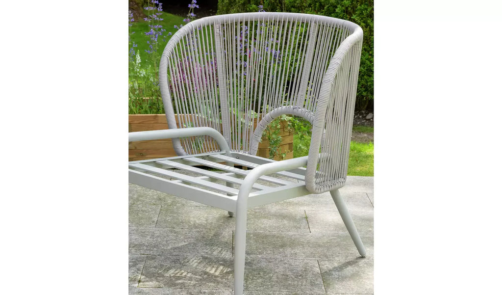 Virasat Outdoor Sofa Set 2 Seater, 2 Single Seater and 1 Center Table Set (Light Silver) Braided & Rope-VIRASAT FURNITURE & FURNISHING