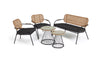 Virasat Outdoor Garden Balcony Sofa Set 2 Seater, 2 Single Seater, 1 Side Table, and 1 Center Table Set (Honey + Grey)-VIRASAT FURNITURE & FURNISHING