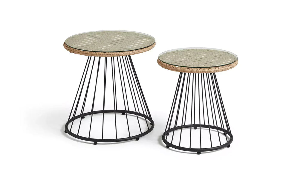 Virasat Outdoor Garden Balcony Sofa Set 2 Seater, 2 Single Seater, 1 Side Table, and 1 Center Table Set (Honey + Grey)-VIRASAT FURNITURE & FURNISHING