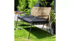 Virasat Outdoor Garden Balcony Sofa Set 2 Seater, 2 Single Seater, 1 Side Table, and 1 Center Table Set (Honey + Grey)-VIRASAT FURNITURE & FURNISHING