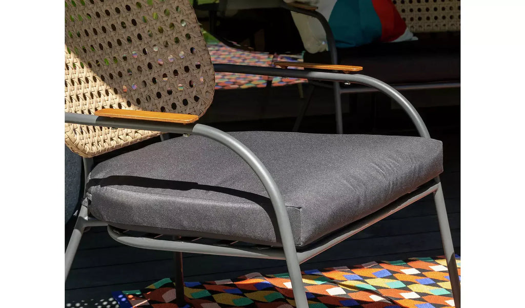 Virasat Outdoor Garden Balcony Sofa Set 2 Seater, 2 Single Seater, 1 Side Table, and 1 Center Table Set (Honey + Grey)-VIRASAT FURNITURE & FURNISHING