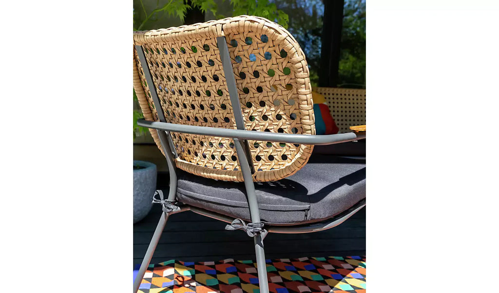 Virasat Outdoor Garden Balcony Sofa Set 2 Seater, 2 Single Seater, 1 Side Table, and 1 Center Table Set (Honey + Grey)-VIRASAT FURNITURE & FURNISHING