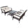 Virasat Outdoor Sofa Set 2 Seater, 2 Single Seater and 1 Center Table (Dark Brown)-VIRASAT FURNITURE & FURNISHING
