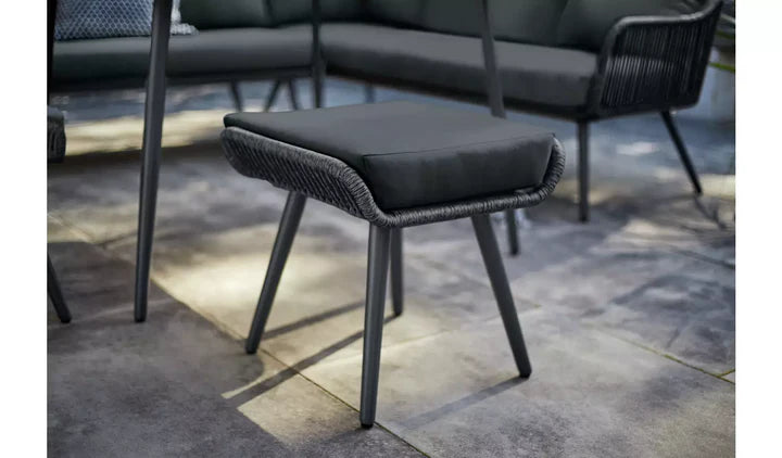VIRASAT FURNITURE OUTDOOR ROPE SOFA SET 6-SEATER WITH 2 OTTOMANS & CENTER TABLE (TAN)