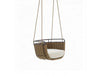 VIRASAT FURNITURE GRECO SINGLE SEATER HANGING SWING WITHOUT STAND FOR BALCONY & GARDEN SWING (BROWN) BRAIDED & ROPE