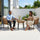 VIRASAT FURNITURE OUTDOOR ROPE PATIO SET WITH GLASS TOP TABLE (BEIGE & OFF-WHITE)