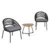VIRASAT FURNITURE 3 Piece Garden Outdoor Rope Patio Set